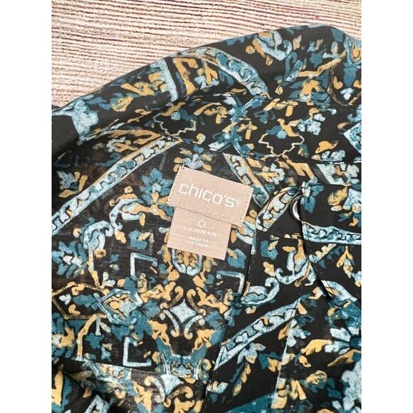 Chico’s sheer tunic top EUC size 0 - Picture 4 of 6